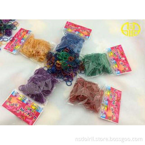 Purple DIY Metallic Rainbow Loom Rubber Band for bracelet ,